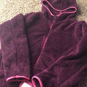 SO girls Fleece Purple with neon pink NWT